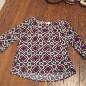 Francesca’s 3 quarter sleeve cuffed blouse